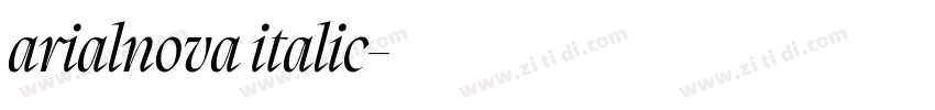 arialnova italic字体转换